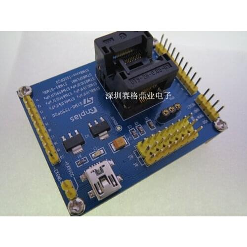 Original ST IC Test Seat STM8S103F STM8S903F Burning Programm STM8SPLNB1 STM8S TSSOP20 Socket Adapter