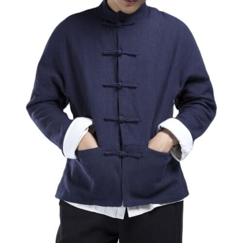 2020 Autumn Mens Chinese Style Cotton Linen Coat Men Loose Kimono Cardigan Male Solid Color Linen Outerwear Jacket Coats M-5XL