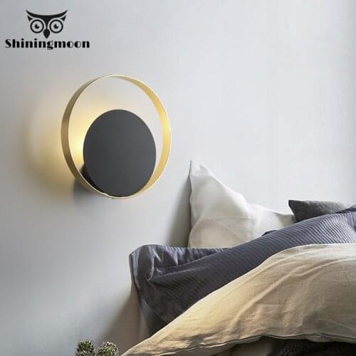 Modern Wall Small Metal Decoration Wall Lamp 220V LED Nordic Art Mirror Light Living Room Patio Wall Light Home Wall Sconce Lamp