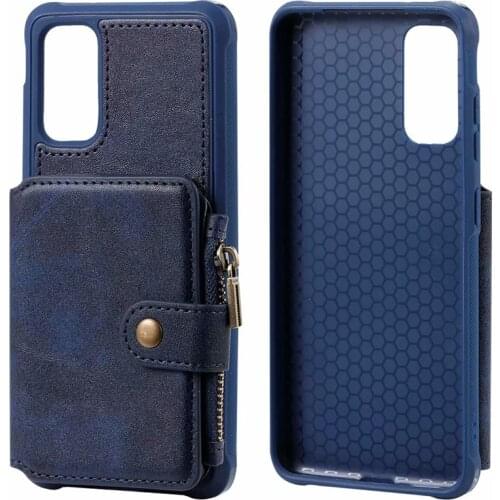 Zipper Wallet Cards Pocket Case For Samsung S20 Ultra S10 S8 S9 Plus PU Leather Cover For Samsung Note 10 + 8 9 Phone Case Capa