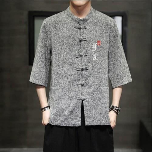 Traditional Chinese Clothing For Men Hanfu Ethnic Retro Tops Streetwear Mens Clothing Cheongsam Tang Suit Kung Fu Clothes 30443