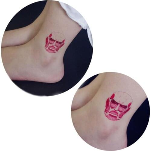 Attack on titan Giant Cosplay Anime Cartoon Logo Props Waterproof Animation Cartoon Logo Temporary Tattoo Stickers XR087
