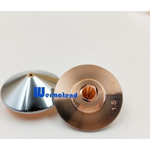 Wermatend 10pcs/lot Raytools Nozzle Double Layers Chrome-plating D32-H15mm BM109 BM111 nozzles 120GJT0615 120GJT0620 Free ship