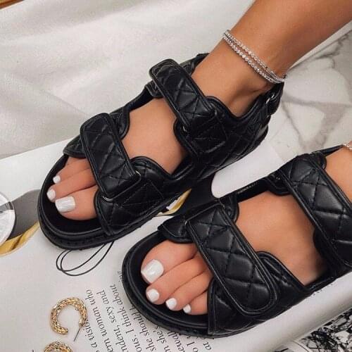 2021 Designer Shoes Woman Sandalie Gladiator Velcro Sandals Women High Quality Ladies Shoes Summer Platform Sandalias De Muje