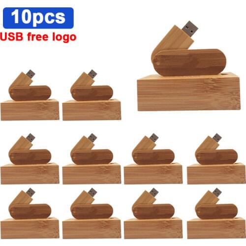 10pcs/lot Custom Logo Free Wooden USB 2.0 Flash Pen Drive 4GB 8GB 16GB Stick 32GB Pendrive Personalized U Disk Photography Gift