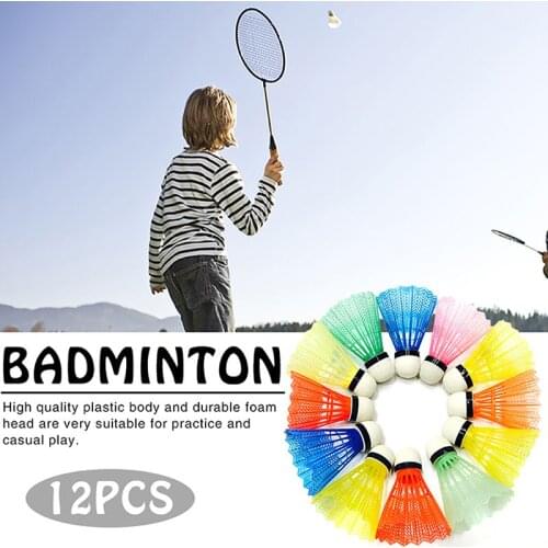 12pcs/6pcs Set Nylon Shuttlecock Table Fiber Ball Head Full Round Wool Style Plastic Badminton For Outdoor Training Use Durabl