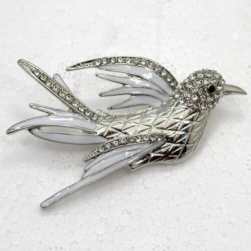 12pcs/lot Wholesale Fashion Brooch Rhinestone Enameling bird Pin brooches Apparel Accessories C101332