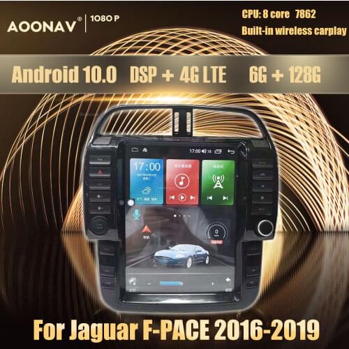 128GB car radio 2din Android 10.0 For Jaguar F-PACE 2016-2019 car multimedia player Stereo receiver GPS navigator