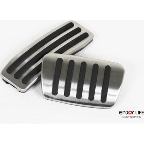 2pcs Fuel Gas Brake Foot Pedal Pad Plate AT For Cadillac SRX 2010-2015 No Drilling