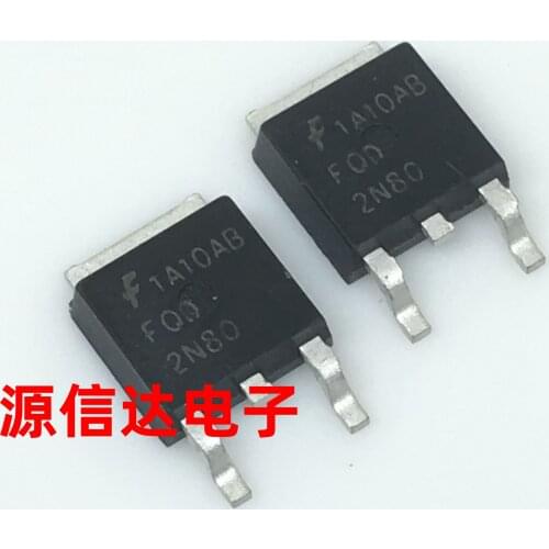 New and original FQD2N80 2N80L 2N80 2A 800V TO-252 FET in stock