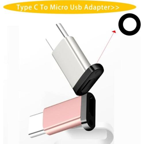 Micro USB Female To Type C Male Adapter For Huawei Samsung Xiaomi Type-c Interface Mobile Phone Charging Converter With Hole