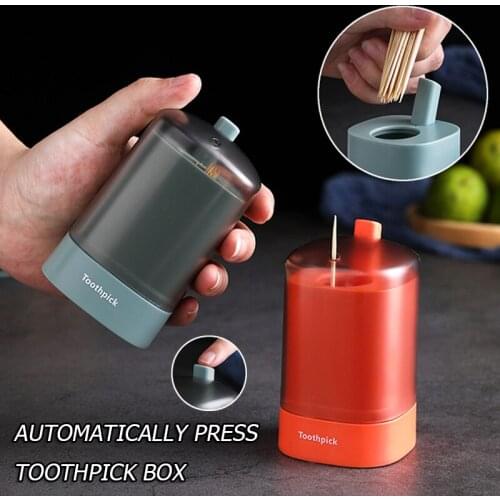 Push-type toothpick holder Eject the toothpick holder Automatic Toothpicks Dispenser Restaurant Pop-up Toothpick Box Holders