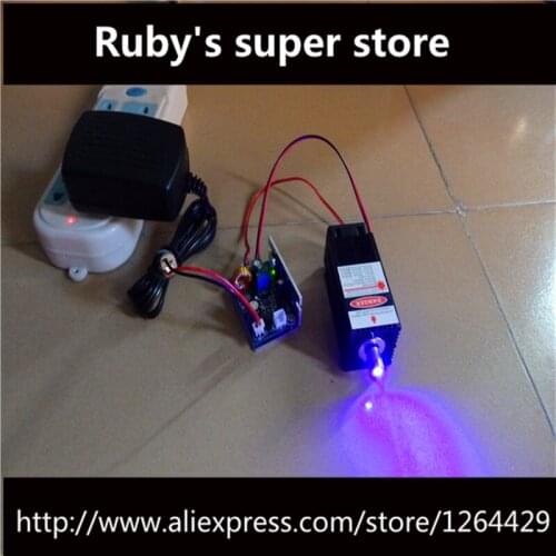 3000mW Blue-violet Laser Module Parts with Holder Heat sink for Mini Laser Engraving Machine High-power wave length 450nm focus