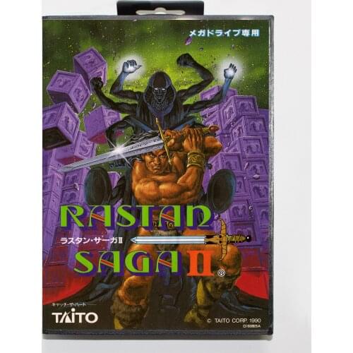 Rastan Saga II with Retail Box 16bit MD Game Card For Sega Mega Drive/ Genesis