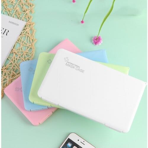 Disposable Mask Storage Box PP Silver Ion Disinfection Portable Mask Holder Organizer Face Masks Container Dustproof Mask Case