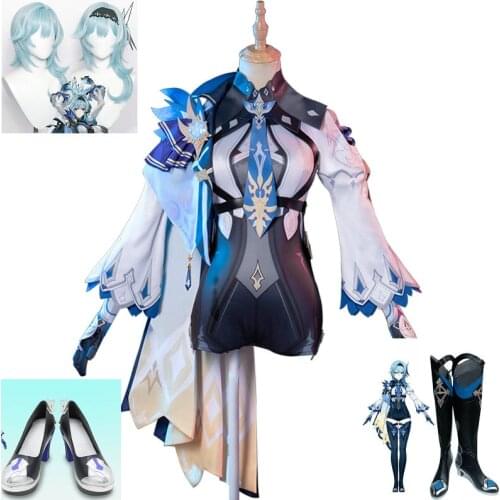 Game Genshin Impact Eula Lawrence Cosplay Costume Halloween