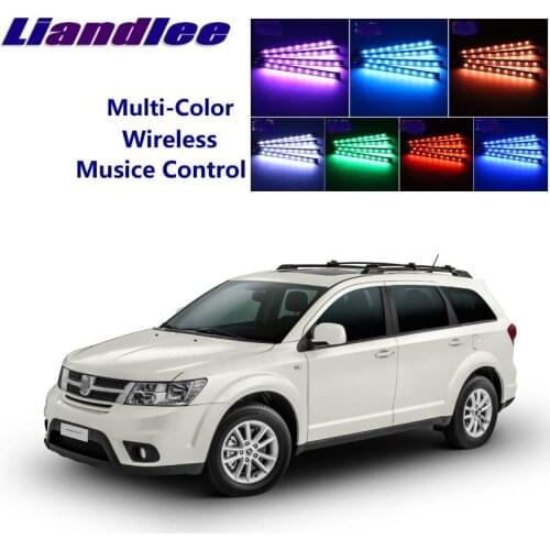 LiandLee Car Glow Interior Floor Decorative Atmosphere Seats Accent Ambient Neon light For Fiat Freemont