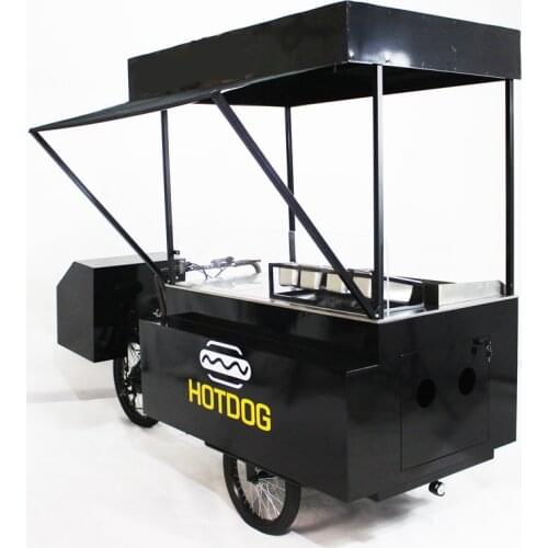 Multifunction Mobile Electric Cargo Bike Adult Tricycl Snack Cart for Sell Hot Dogs Ice Cream Heating and Refrigeration Function