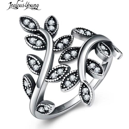 Fashion Bohemian Punk Feather Wings Black Adjustable Pubk Finger Ring for Women Jewelry Gift