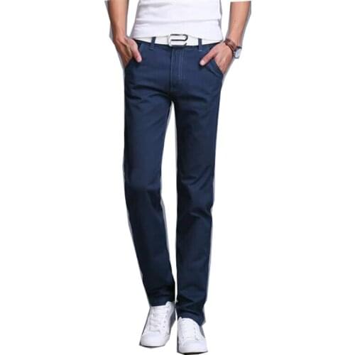 Mens pants casual pants mens trousers youth slim straight work mens pants Korean style trendy long pants