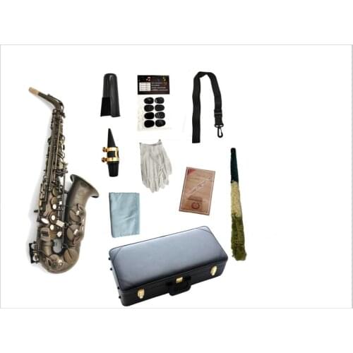 Woodwind Musical KUNO KAS-901 Alto Saxophone Eb Tune Antique Copper Plated With Case Mouthpiece Accessories Free Shipping