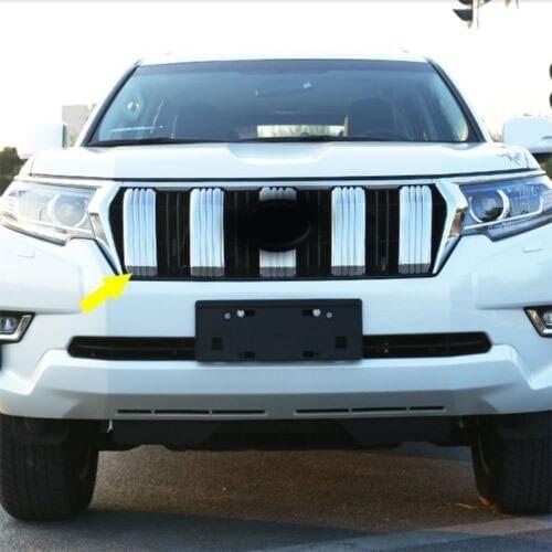 Fit for Toyota 2018 New Land Cruiser PRADO Chrome Front Grill Grille Cover Trims