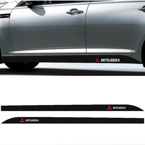 2pcs Car Logo Side Decal Side Skirt Car Stickers for Mitsubishis ASX Lancer Pajero Outlander L200 EVO Lancer EX Pajero Emblem