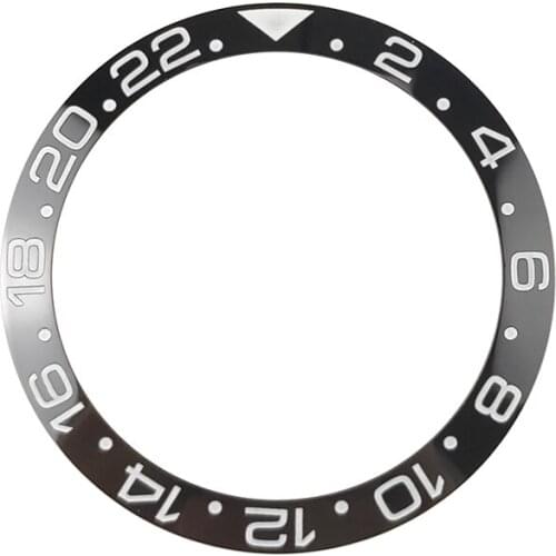New 38mm Black GMT High Quality Ceramic Bezel Insert For SKX007/009 Sub Divers Mens Watches Replace Accessories