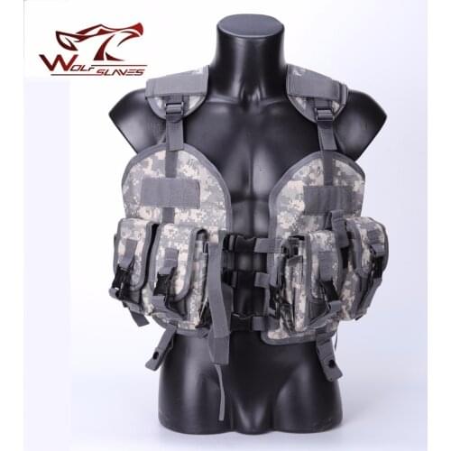 Water Pouch Vest Military Tactical Combat Molle Chest Rig Paintball Harness Airsoft Vest Wholesale