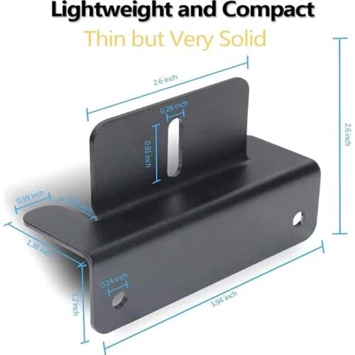 P15D 4Pcs Solar Panel Metal Mounting Z Brackets with Nuts Bolts for Home Car RV Camper Boat Caravans Yacht Wall Off-Gird Roof