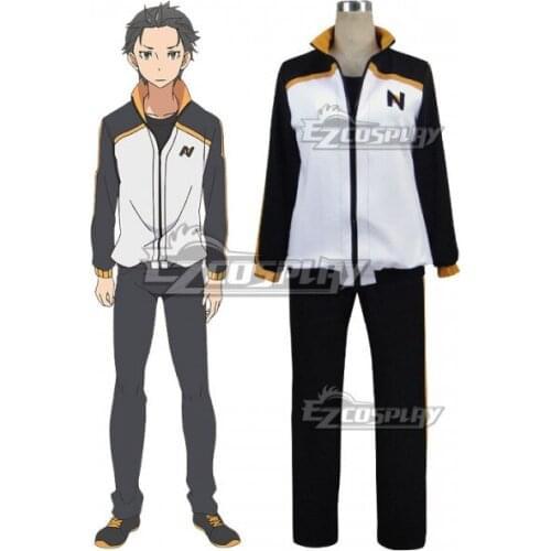 Re: Life In A Different World From Zero Subaru Natsuki Coat Pants Suit Jacket Halloween Sportswear Uniform Cosplay Costume E001