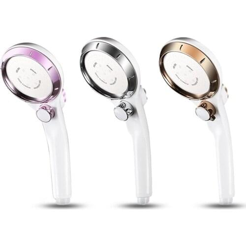 Handheld Pressure Boost Shower Head Adjustable Water Saving Shower Head Hand Switch Bathroom Shower Sprayer Detachable Tool