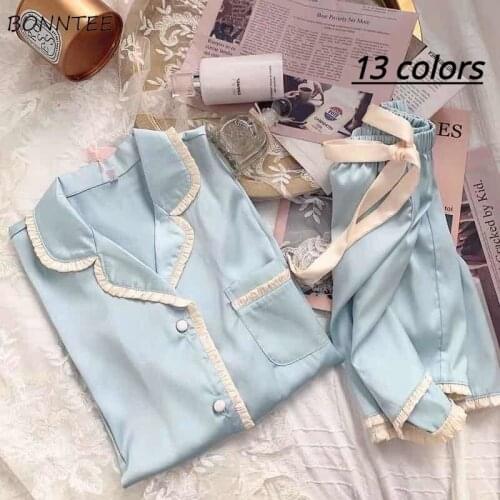 Pajama Sets Women Sleep Wear Plus Size 5XL Daily Elegant Loose Korean Style Soft Breathable Princess Lounge Lace Patchwork Cute