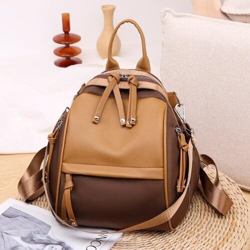 Women Backpack Fashion Backpacks for Ladies Designer Pack High Quality Pu Leather Book Bag Large Travel Bag Female Crossbody Bag