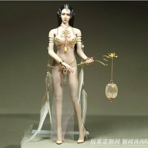 1:6 steel-bonded female soldier female doll costume clothes-closed moon embroidered palm lantern fairy 12-inch female doll