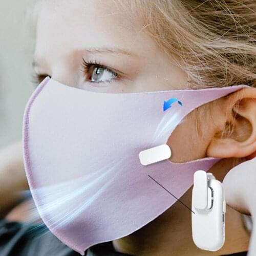 1 set of new mini white air face fan clip design is easy to install and personal use small air purifier face fan operation