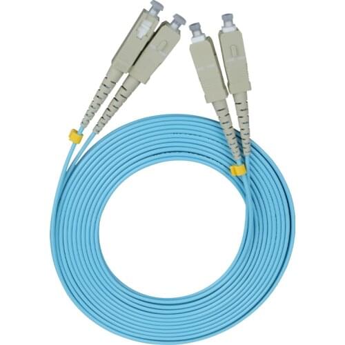 10pcs/lot SC-SC 10Gbps OM3 MM 50/125 Multi Mode Optical Fiber Patch Cord 2.0mm Duplex Fiber Optical Jumper SC/UPC-SC/UPC