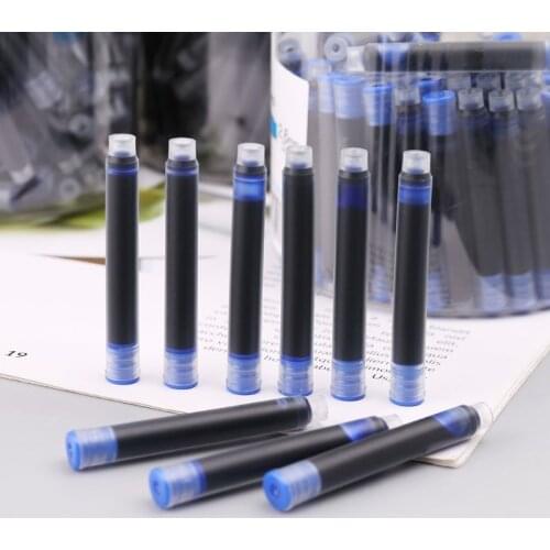100PCS Jinhao Universal Erasable 2.6/3.4mm Blue and Black Fountain Pen Ink Cartridge Refills Fountain Pen Ink Cartridge Refills