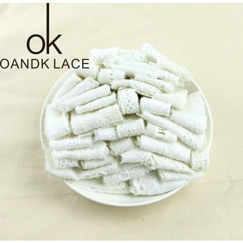 2 yards 1.6-7.5 cm Lace Trim Applique Cord Lace Fabric Sewing Accessories High Quality COTTON LACE 1235
