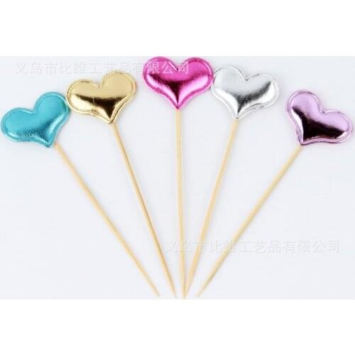 5PCs Crown Stars Cupcake Topper Flags For Wedding Kids Birthday Party Supplies Cake Decoration Love Happy Birthday Cake Toppers