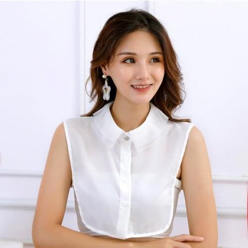 Clothing Accessories New Fashion Cotton Fashion Detachable Tank Top Detachable Collars Sequined Womans Detachable Collars White