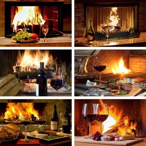 ZOOYA-5D DIY Diamond Painting Full Circle Red Wine Diamond Embroidery Landscape Painting Rhinestone Fire Handmade Gift