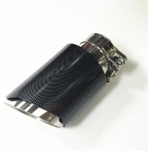 Car-styling 63mm Diameter Modified Universal Stainless Steel Carbon Fiber Muffler Car Exhaust System End Tip Pipe Decorate Parts