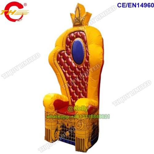 Free air shipping inflatable throne with air blower, 2pcs per lot stock inflatable throne chair for kids party