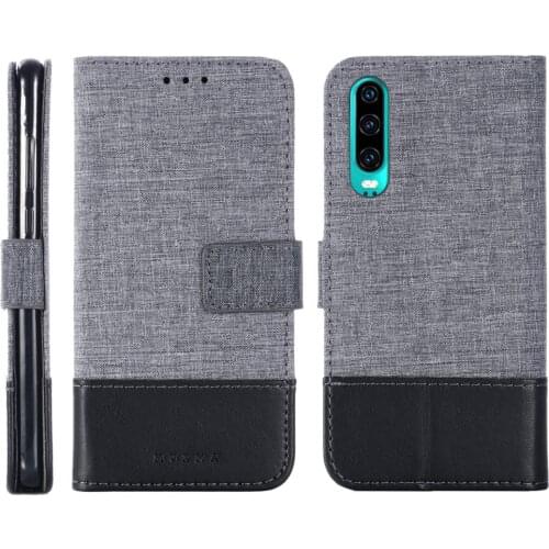 Muxma Case for Huawei P30 P20 P10 P8 Lite 2017 Mate 9 10 20 Lite Canvas Flip Leather Wallet Case For Honor 7X 8X 9 10 Phone Bag