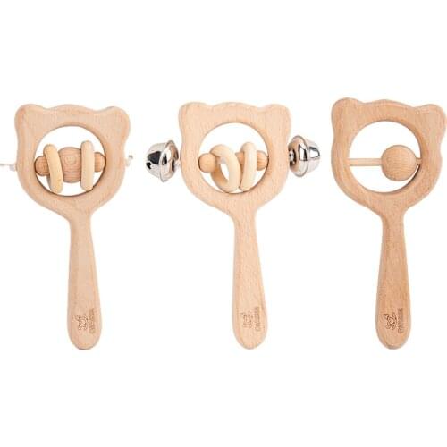 Wooden Rattle Teethers for Infants | Sensory Toy | 100% Safe, Natural & Eco-Friendly | 6 Months
