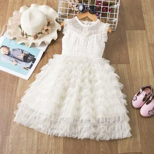 Kids Girls Wedding Long Girl Dress elegant Princess Party Pageant Formal Dress Baby Childrens dress Kids Childrens Clothing