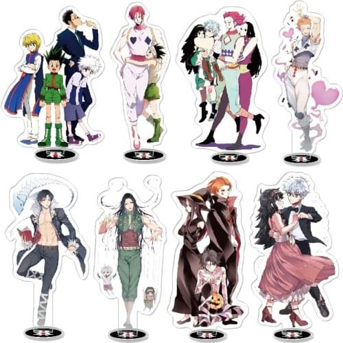 HUNTER x HUNTER Double Sided Acrylic Base Stands Keychain Desk Decor Cosplay Figures Model Stand Plate Keyring Anime Accessories