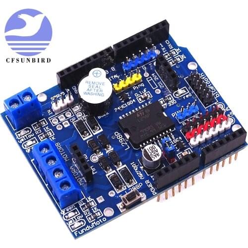 L298P PWM Speed Controller Dual High-Power H-bridge Driver ,Bluetooth Interface, L298P Motor Shield Board