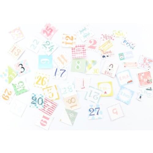 Domikee cute colorful school student date time stickers set for personal diary weekly planner notebooks stationery,45pcs/pack